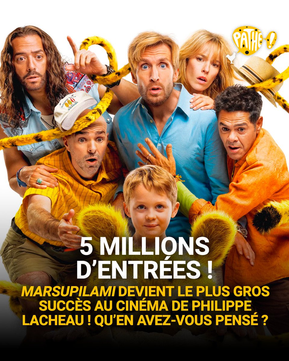 Déjà 5 millions de spectateurs pour le #Marsupilami, qui en fait le plus grand succès au cinéma de Philippe Lacheau ! Réservez vos places ici : spkl.io/6019Axg8F