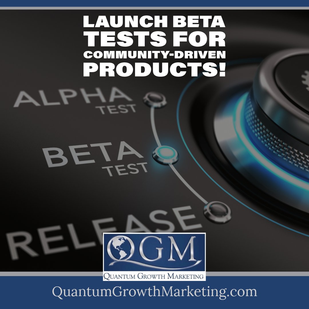 qgmnow's tweet image. 🚀 Launch beta tests for community-driven products!

The Best Business Growth Ideas: quantumgrowthmarketing.com

🛠️ Gather feedback to refine &amp;amp; accelerate market fit.

#BetaTesting #ProductGrowth #BizInnovation #CustomerFeedback #ScaleFast