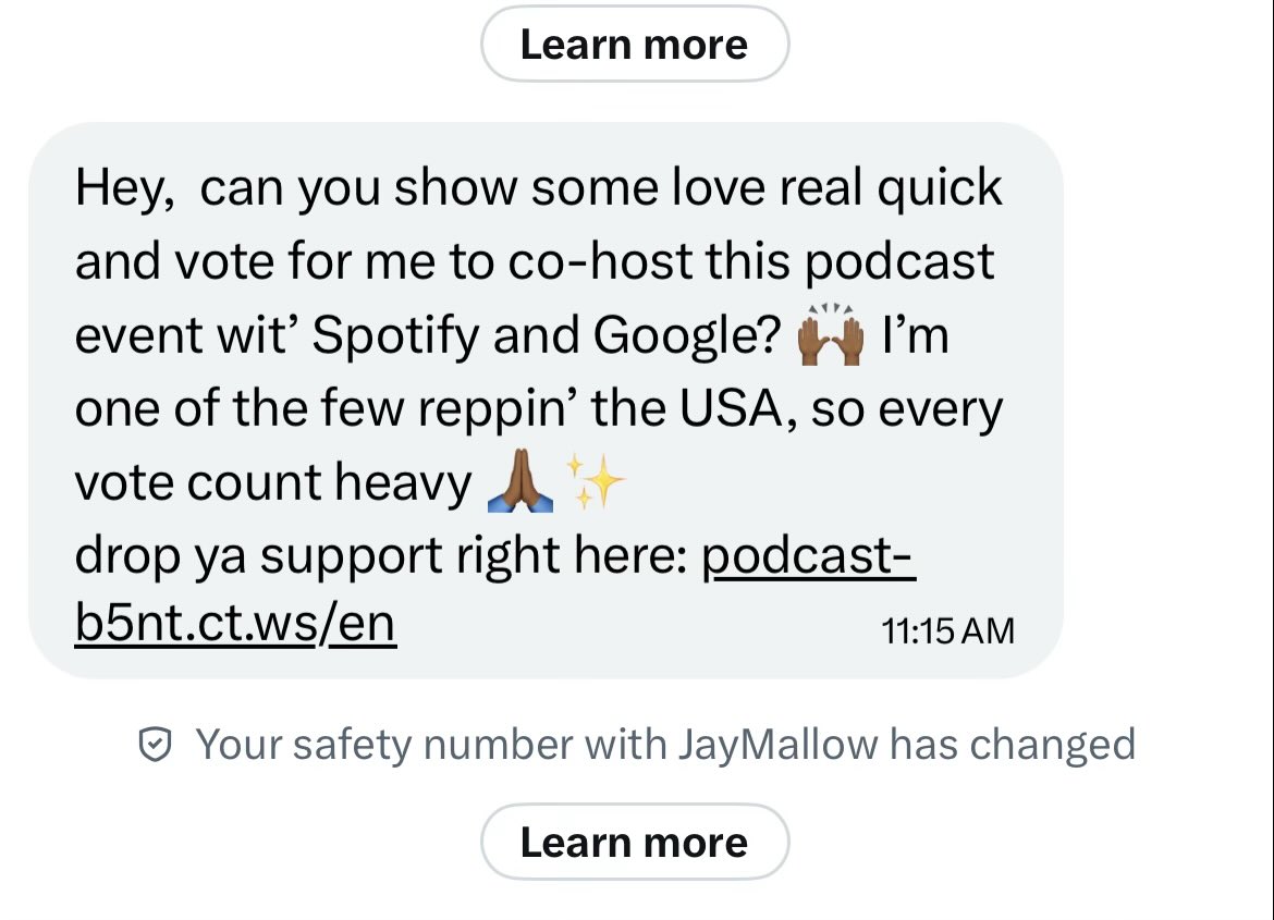 WARNING: If you see this in your DM, do NOT click on it. You will be hacked. 

I know because it happened to me.