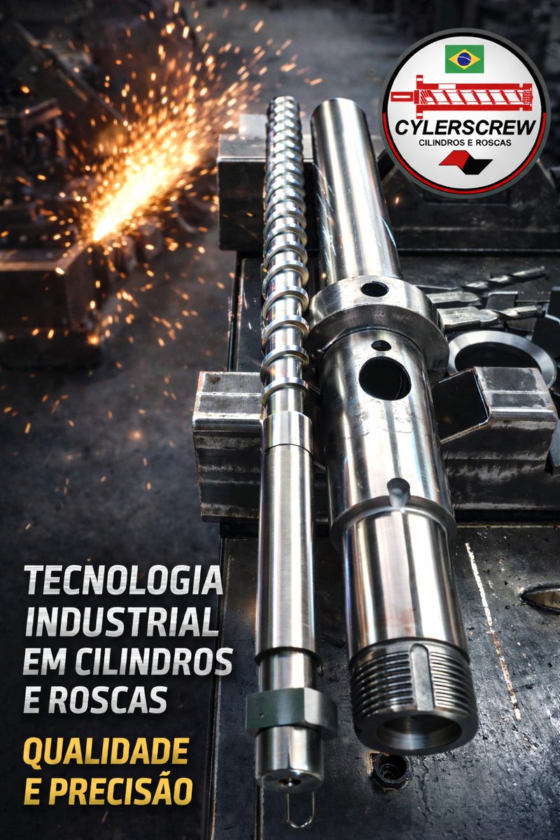 cylerscrew's tweet photo. ⚠️ SUA MÁQUINA PERDEU DESEMPENHO?
🔥 A Cylerscrew resolve.
Somos especialistas em RECUPERAÇÃO DE ROSCAS E CILINDROS para:
⚙️ Extrusoras
⚙️ Injetoras
⚙️ Sopradoras
Engenharia em cilindros e roscas.
#industria #extrusora #injetora #sopradora #plasticos #engenharia #manutencao https://t.co/fCsN2DlIOQ