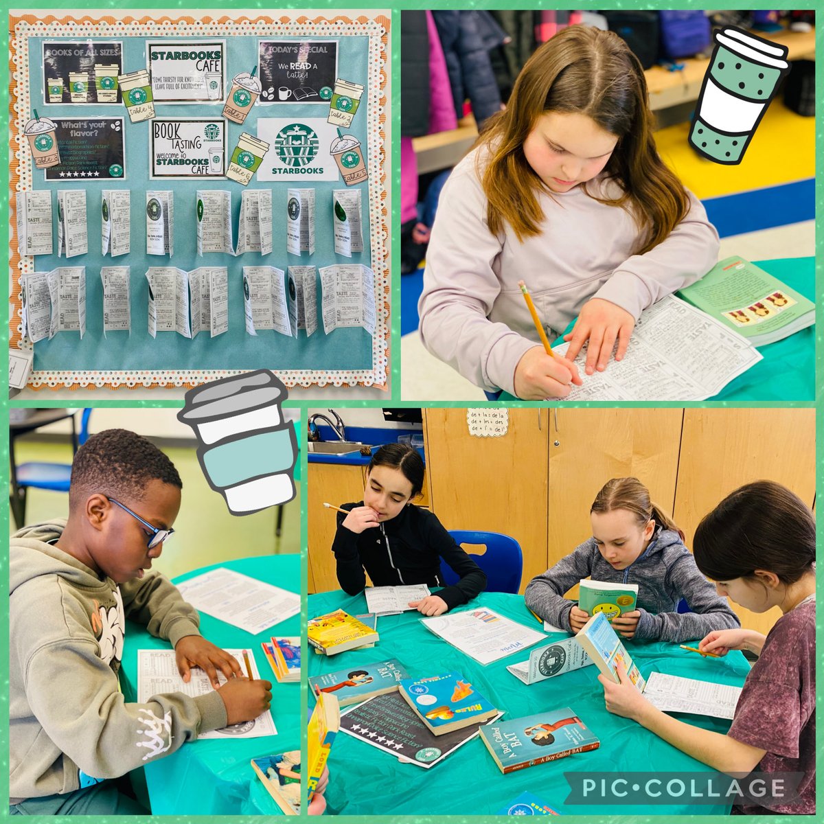 HFLearn's tweet photo. We had a Book Tasting in grade 5 @StDominicOCSB today! 🍽️ Ss explored genres and discovered new favorites! #BookTasting "📚✨ https://t.co/B7aNRHn1jA