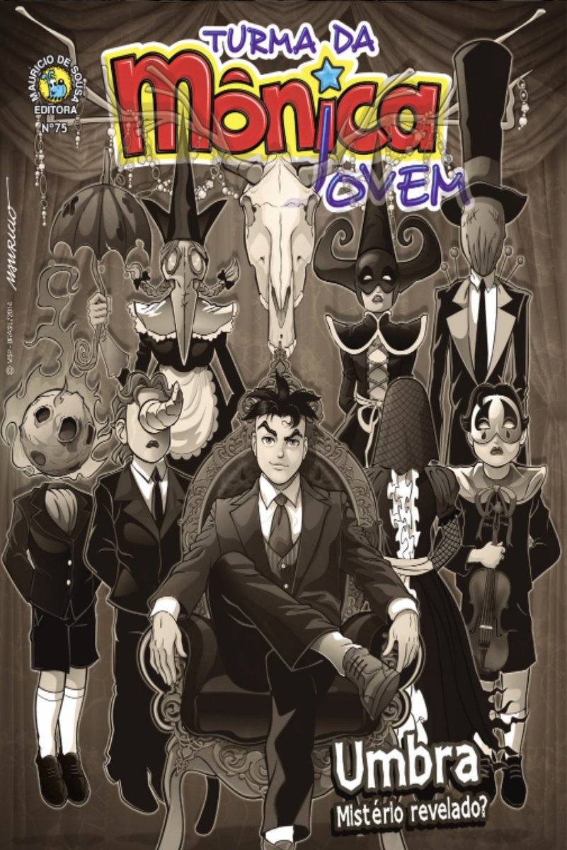 a capa da edição nova de turma da mônica jovem é uma referência a capa de umbra mas não posso provar