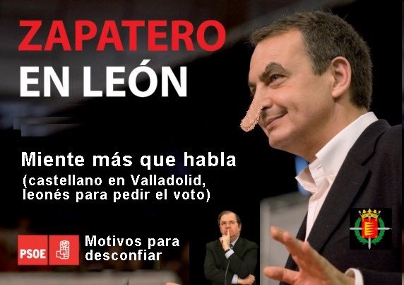 LenadorVidanes's tweet photo. Zapatero @PSOE @PSL otro aspirante a jarrón chino. Cuando pudo hacer algo por León no lo hizo, en la última reforma del Estatuto de Autonomía. Prefirió dejarse sodomizar (políticamente) por Herrera (PP) Ahora va de “castellanoleonés” #cylesmentira #Somosla18 #LEXITYA #leonesp https://t.co/jF04LeJK2R