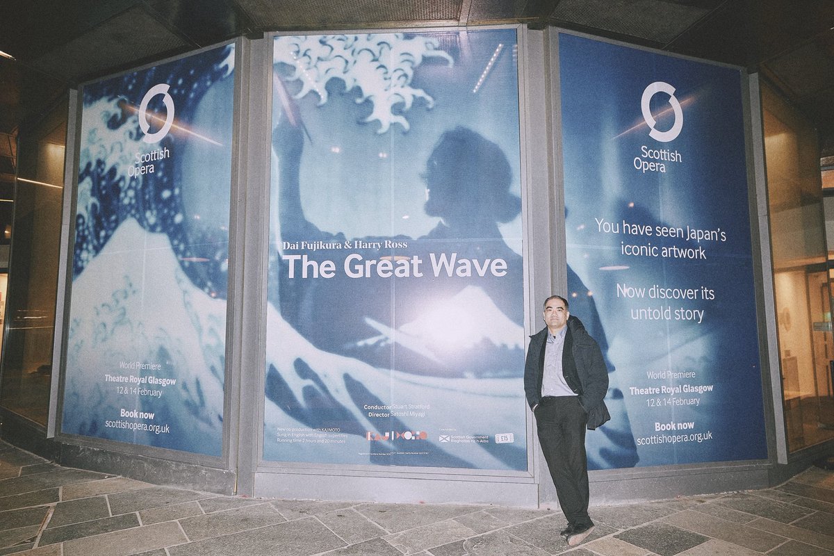 daifujikura's tweet photo. We sold out in Glasgow and Edinburgh - apparently over 6000 people (if included dress rehearsal then over 6700 people) saw our newest opera “The Great Wave” - thank you. 

So, where next? 🙂 

Photo by Taichi Nishimaki https://t.co/3vw1yZLLwK