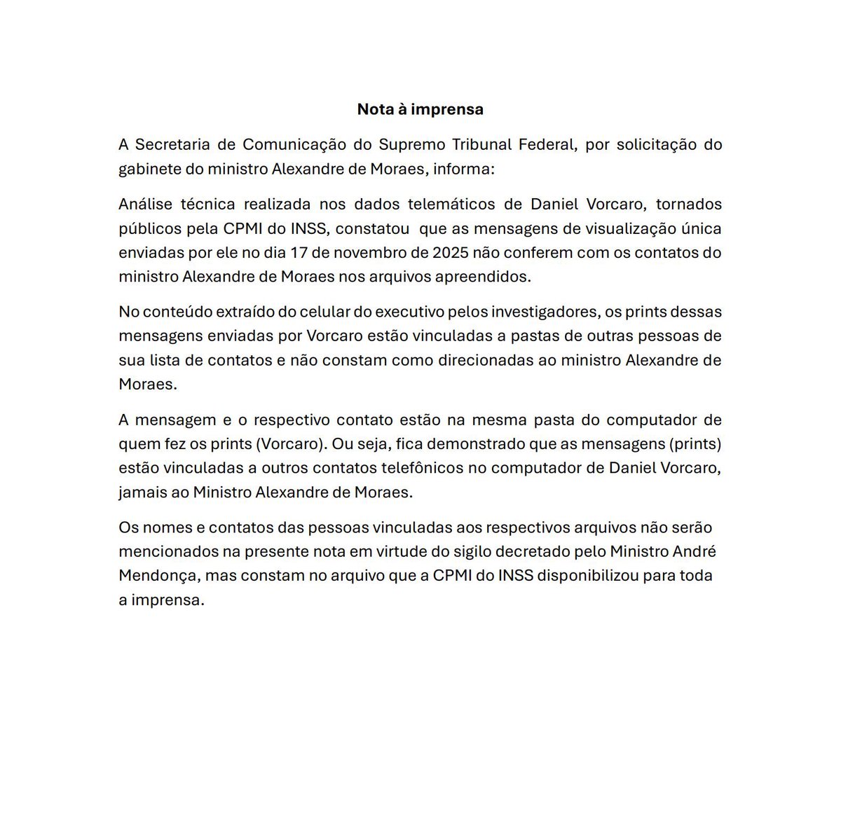 ADIVINHA! Era FAKE NEWS a informação “vazada” de que Vorcaro tinha mandado msg para o Alexandre de Moraes no dia da prisão. Tá ficando feio para a LAVA JATO 2.0.