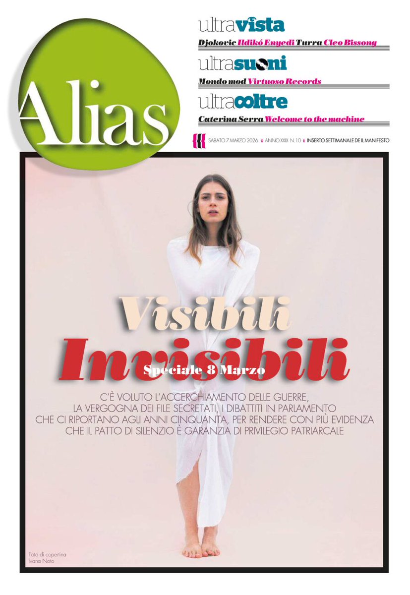 In edicola Alias Speciale 8 marzo

Visibili Invisibili

C'è voluto l'accerchiamento delle guerre, la vergogna dei file secretati, i dibattiti in parlamento che ci riportano agli anni 50 per rendere con più evidenza che il patto di silenzio è garanzia di privilegio patriarcale