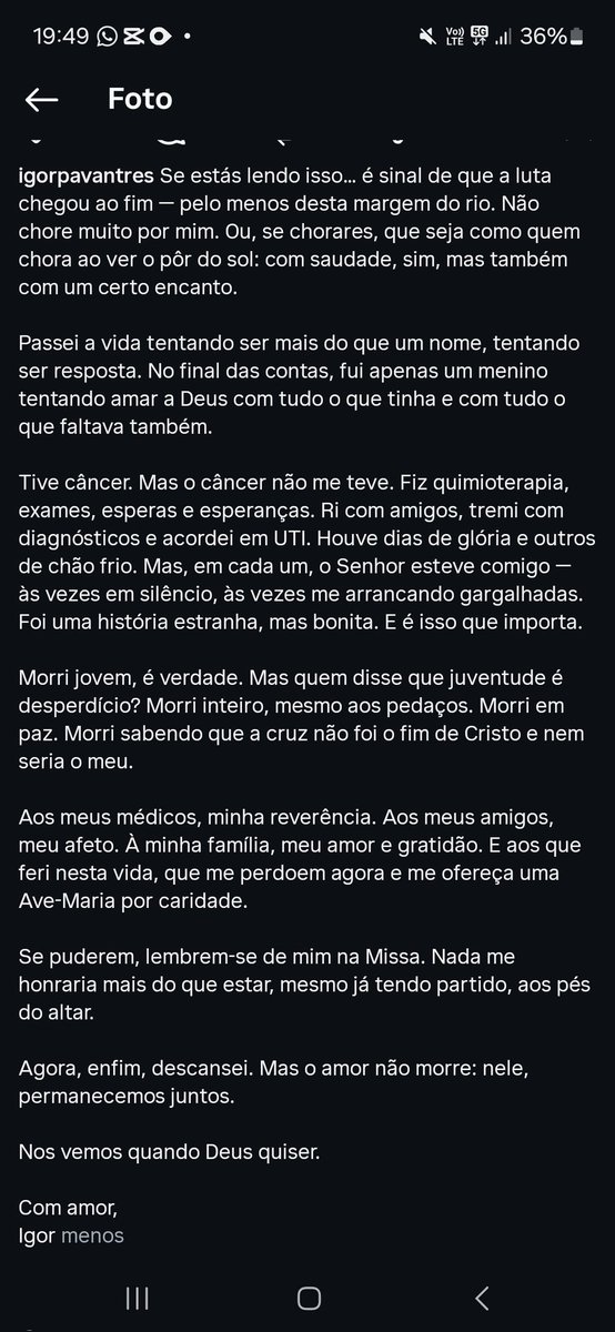 Isso é ser católico.