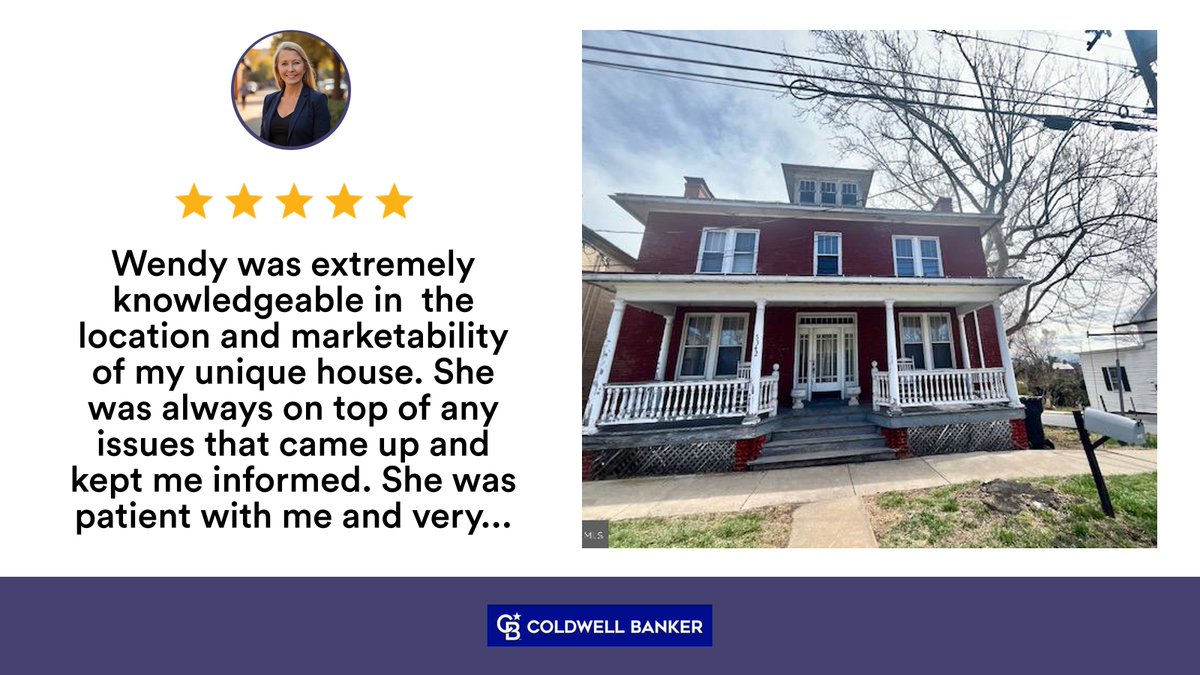 wendysconner's tweet photo. My latest RateMyAgent review in Stephens City.
Associate Broker/REALTOR 0225047999
https://t.co/Gt6pv3uQqw

...
#ratemyagent #realestate #Coldwell_Banker_Premier #wendyconnerrealtorva https://t.co/iv3VL4cO0z