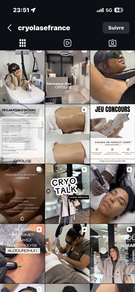 ajml18_'s tweet photo. Les filles nous somme actuellement plus de 150 victimes de l’arnaque du centre de laser Cryolase. C’est honteux ! Je vous partage leur insta au cas où des filles serai victime de ce centre contacter moi comme sa je vous ajoute dans le groupe des victimes sur insta https://t.co/XFYuH7hAjA