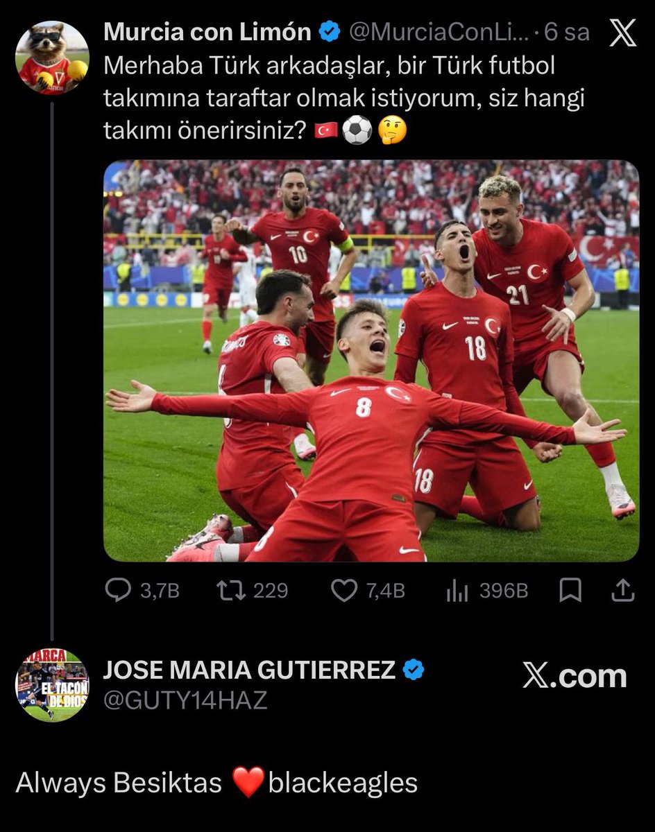 Guti Hernández, bir Türk takımı desteklemek isteyen İspanyol taraftara Beşiktaş’ı desteklemesini önerdi.