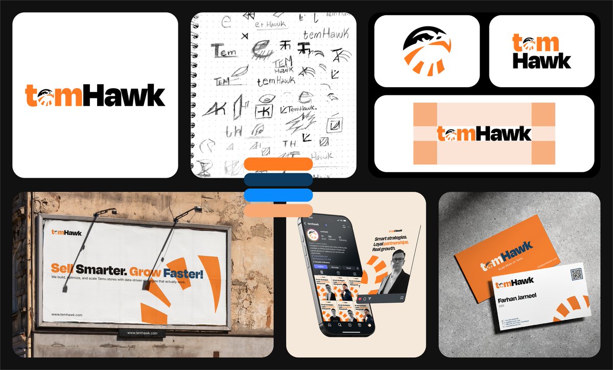 I recently designed a visual identity for a brand called TemHawk.
The goal was to create a bold identity built around a hawk symbol and strong typography.
• Logo system
• Color palette
• Typography hierarchy
• Brand applications
Would love to hear feedback from the community.