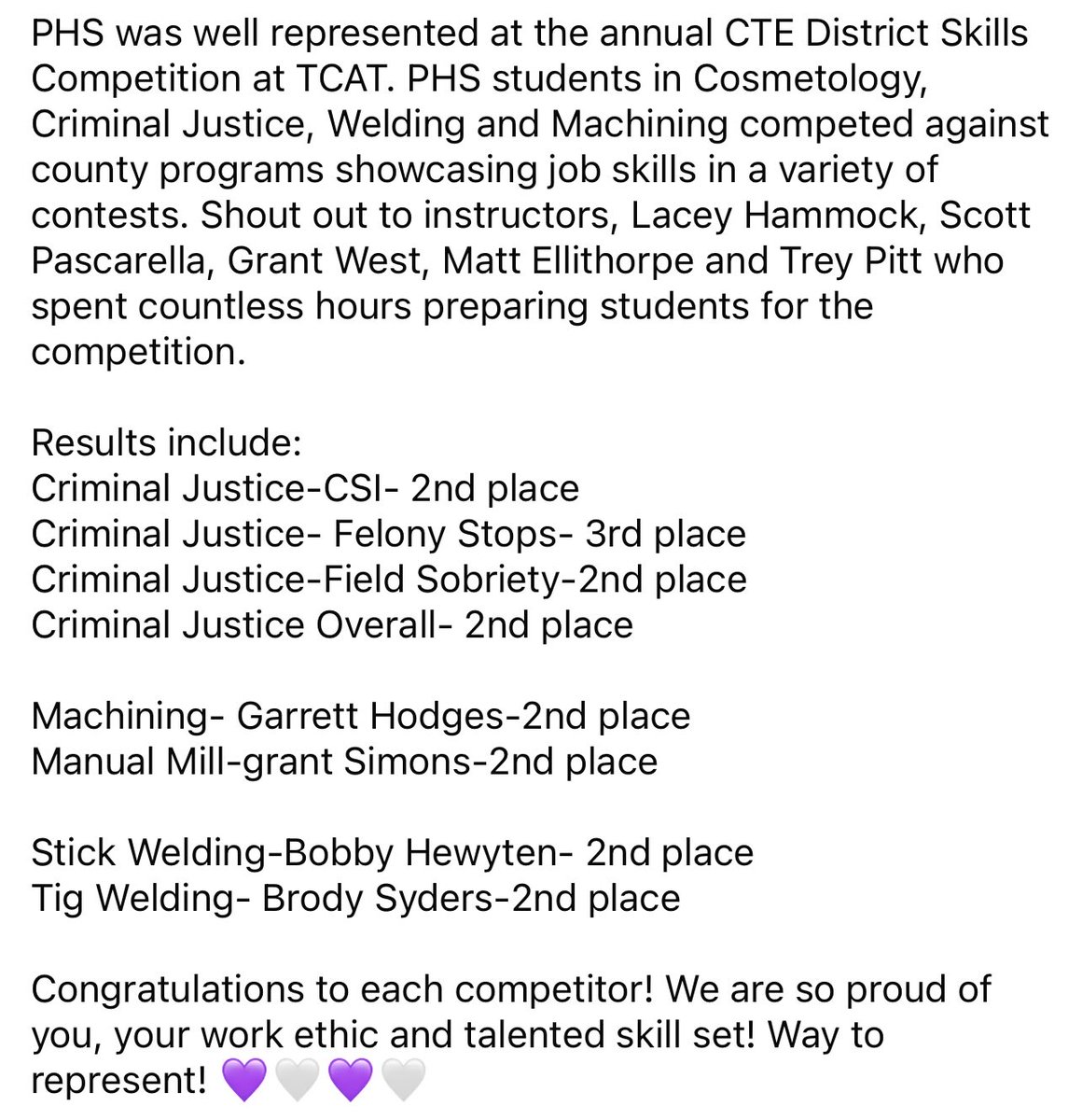 Portland High School CTE tweet media