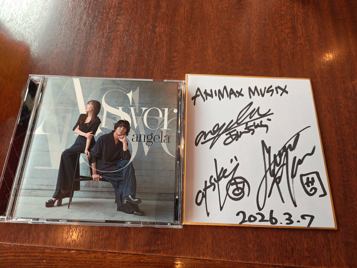 ANIMAX MUSIX2026来たぞー！angelaのサイン色紙嬉しいー！！！