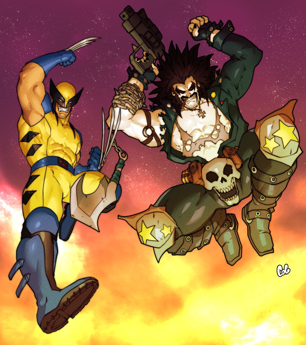 StellarAvenger's tweet photo. Wolverine/Lobo doodle https://t.co/TsUlzvmFFS