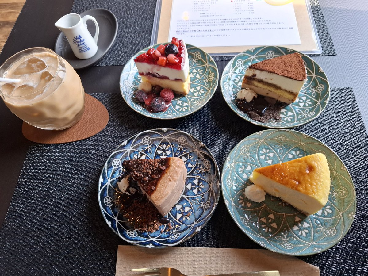okabe1982's tweet photo. C・C・LABOでチーズケーキ4種類食べてきました(*^^*) https://t.co/4ytNL0i6dA