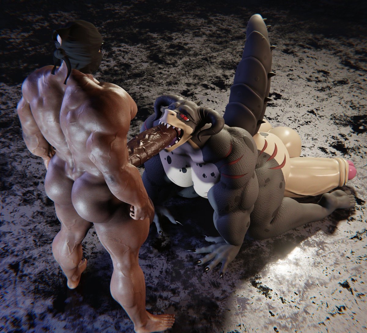 Careful when you walk outside at night in the wasteland with a cock so fat like yours.  

It attracts goliath.