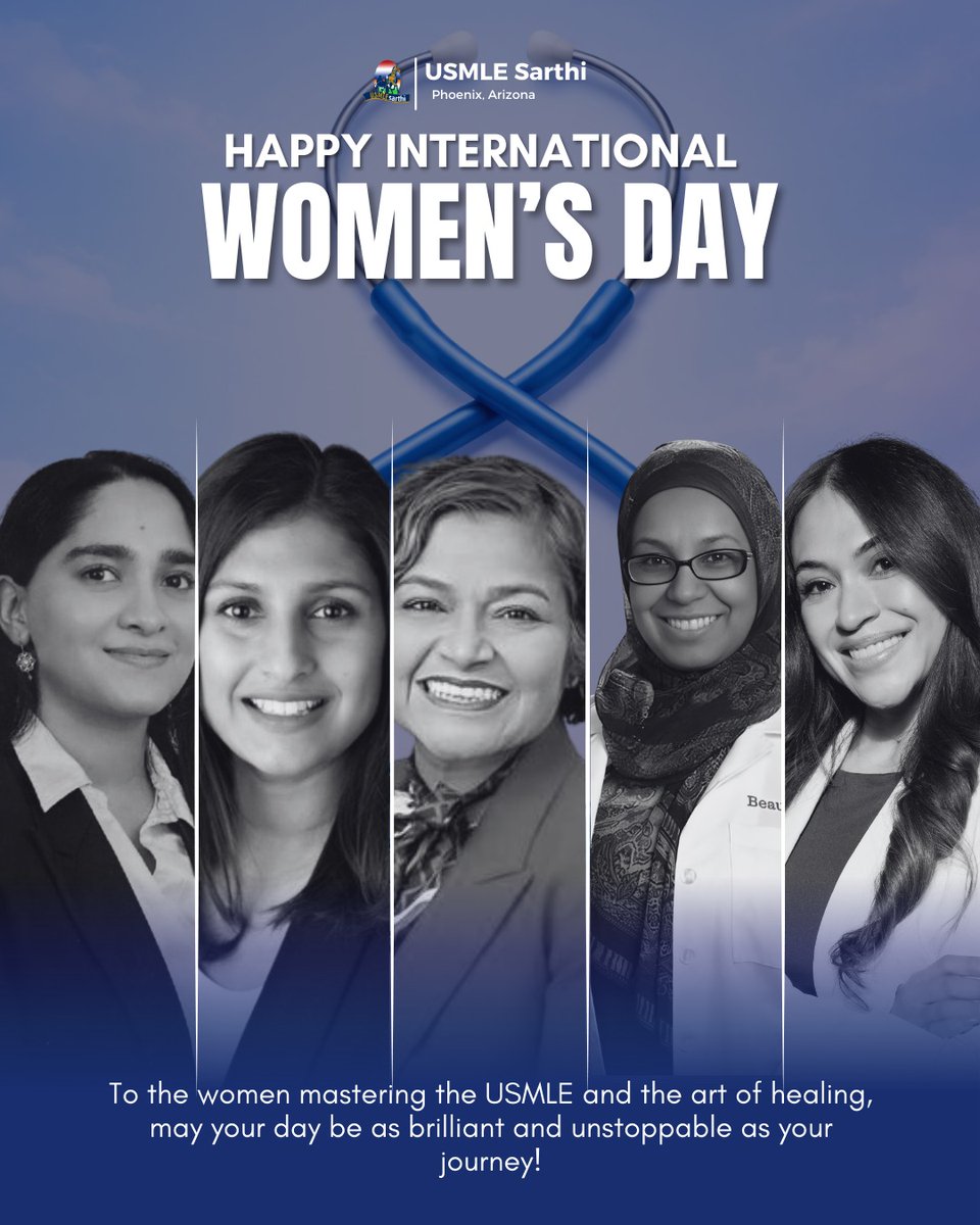 usmlesarthi's tweet photo. Wishing a powerful Happy International Women’s Day to the women mastering the USMLE and the art of healing. 

You aren’t just studying medicine; you’re rewriting the future of healthcare. May your journey be as unstoppable as your spirit! 👩‍⚕️

#InternationalWomensDay #USMLESarthi https://t.co/eEiaYpWfxG