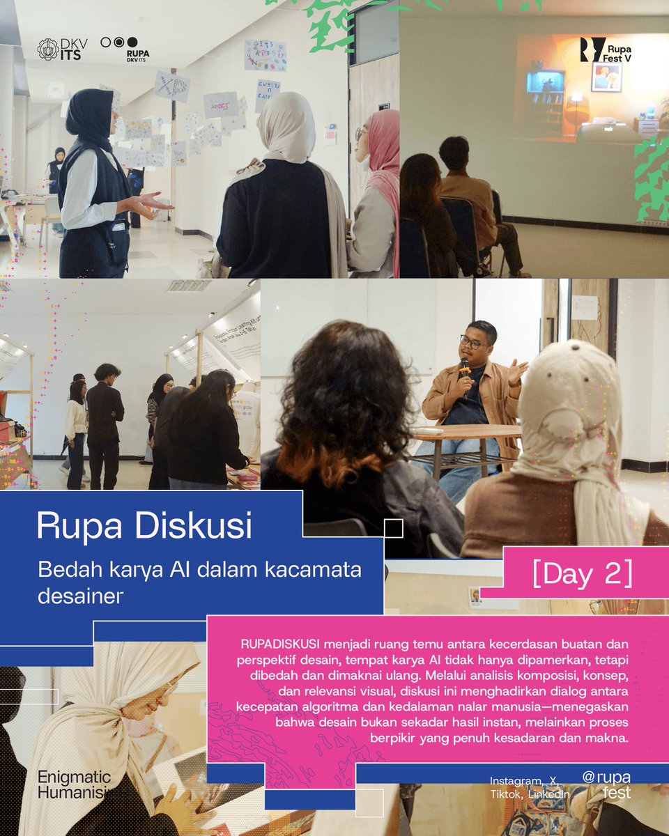 RupaFest's tweet photo. [KILAS BALIK MAIN EVENT]

Yuks kita balik bentar ke permulaan Rupafest V,, 

Ada penayangan projection mapping dan Rupa Diskusi pertama yang topiknya relate untuk desainer masa kini  lhoo! 🎞️ https://t.co/QqxEqWLFbB
