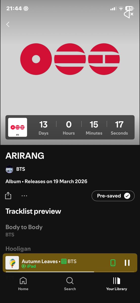 Ojalá las 10M de personas que estamos en los lives Weverse preguarden ARIRANG ‼️‼️‼️‼️ 

ESTAMOS A 12 DIAS DEL REGRESENME DESPUÉS DE 3 AÑOS Y DEBEMOS LLEGAR A LA META