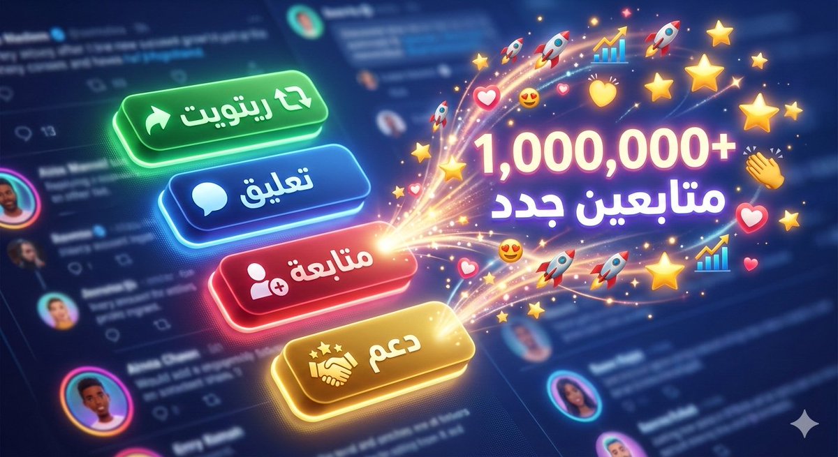 الخوارزمية تحب التفاعل، وإحنا نحب الدعم!
تبون نرفع حسابات بعض؟
​رتويت ✅
​تعليق برمز تعبيري أو كلمة ✅
​ادخل على التعليقات وتابع المتفاعلين ✅
​اللي يعمل رتويت بدعمه