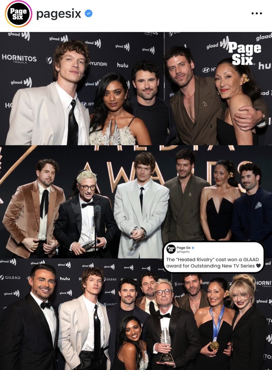Connor Storrie via <a href="/PageSix/">Page Six</a> IG

“My close personal friends (the
"Heated Rivalry" cast) won a GLAAD Award last night”

Like ❤️Comment🗯️

🔗 instagram.com/p/DVjCQdcAZVC/