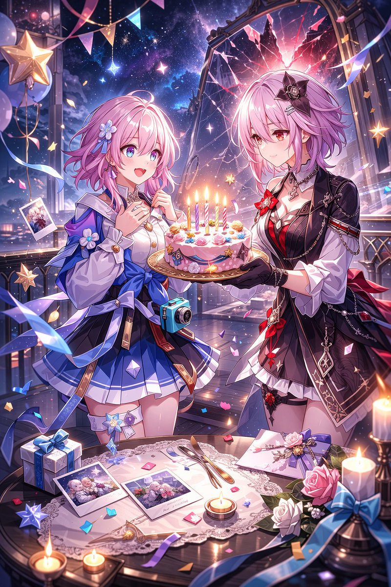 DSMLMD's tweet photo. Happy Birthday March 7th! 🥳💙❤️

#March7th #Evernight #March #HSR #HonkaiStarRail https://t.co/o6rmcoOeWs