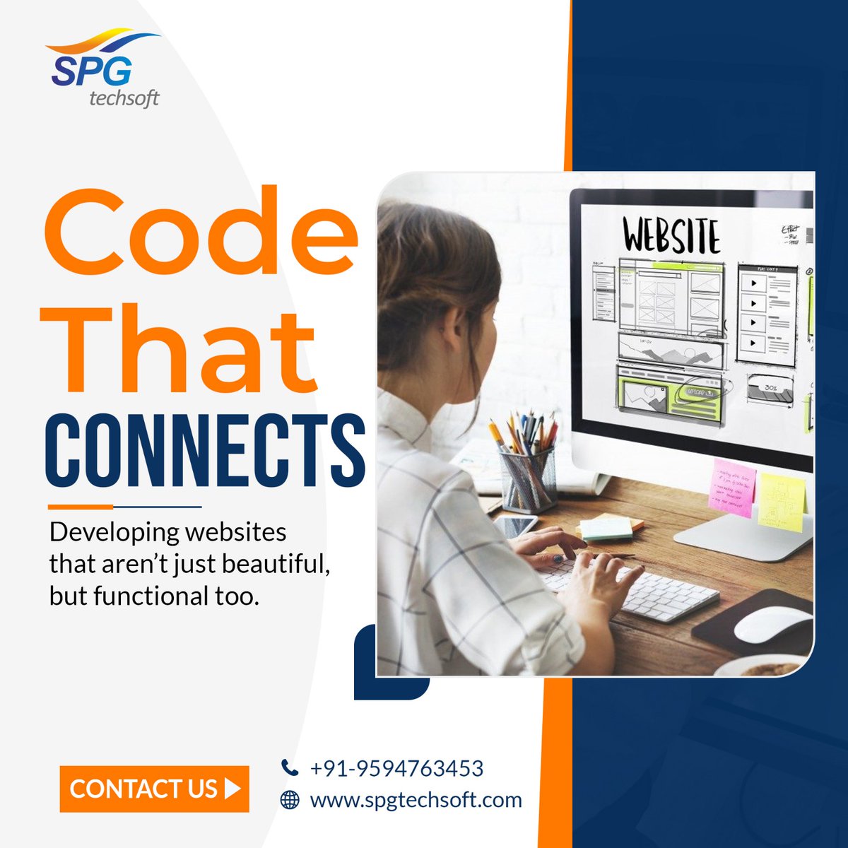 SPGTechSoft's tweet photo. Code That Connects
Developing websites that aren’t just beautiful, but functional too.

Visit @ https://t.co/SvyLY9vGtw

#spgtechsoft #webappdevelopment #WebsiteBuilder #WebDesign https://t.co/TZn2QFat4U