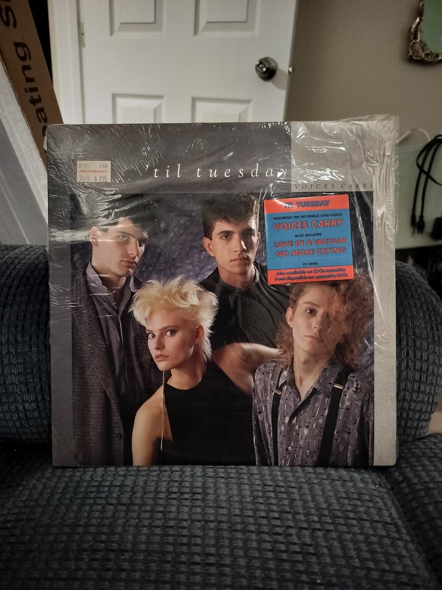 'Til Tuesday - Voices Carry

The sticker from "Angelo Stero &amp; Photo" had this one priced at $9.95.

#80s #80smusic #lethbridge #aimeemann #howdoesthatgetbytheproofs