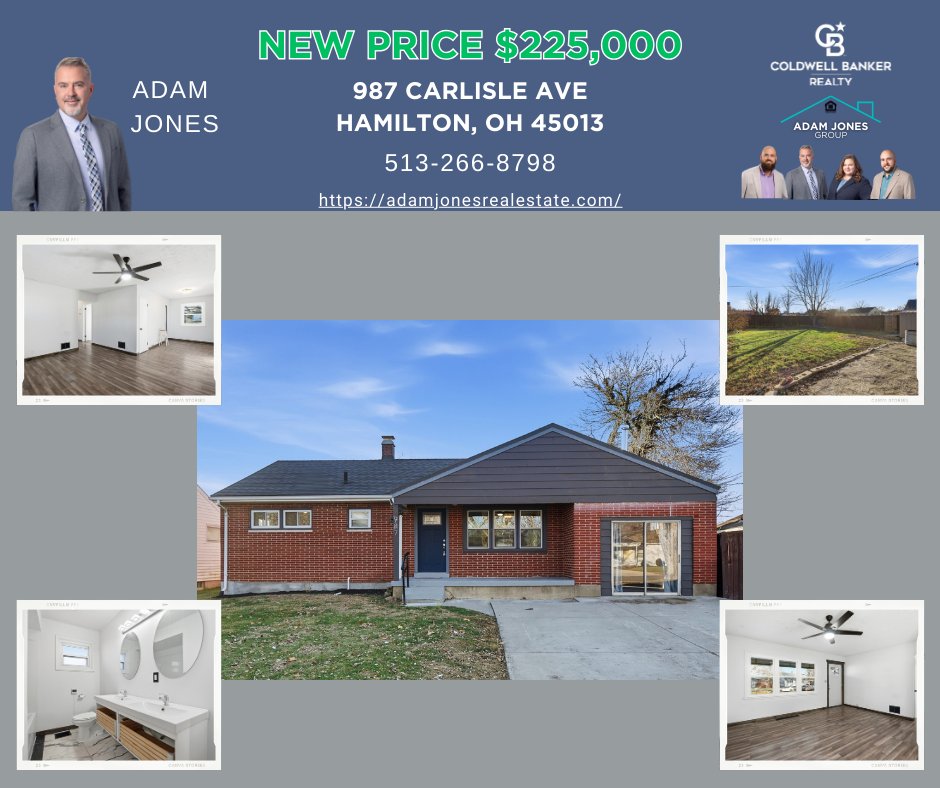 AJohioRealtor's tweet image. 🚨 NEW PRICE! 🚨 Hamilton west side! 🏡✨ If you've been waiting for the perfect opportunity, this is it. Schedule your private tour today! 🔑👇 #HamiltonOH #NewPrice #RealEstate #AdamJonesGroup #whatshotinhamilton