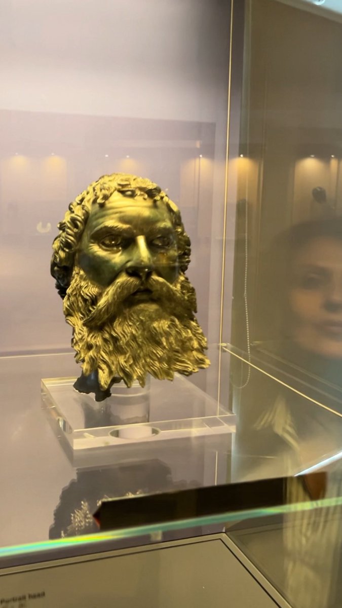 tatichamp's tweet photo. A story I have told for years about the head of the Thracian ruler Seuthes III… and after so many years, I can finally touch this magic. https://t.co/RD9ec7POQ7