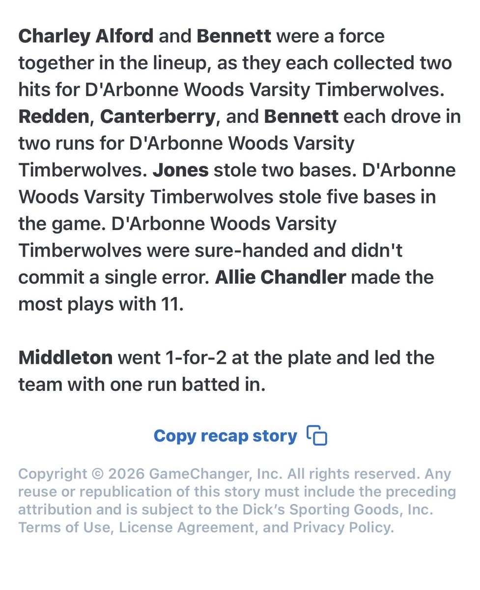 DWCS_SOFTBALL's tweet photo. https://t.co/QSneRmikp5