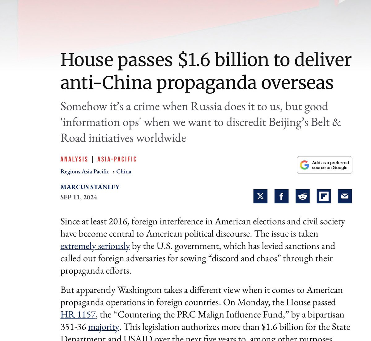 USA spends $1.6 billion on propaganda against China.

What does China do?

Opens its doors to millions of visitors — visa-free access and streamlined travel arrangements to explore the country.
Outcome >
•US propaganda collapses, as visitors witness the reality of China