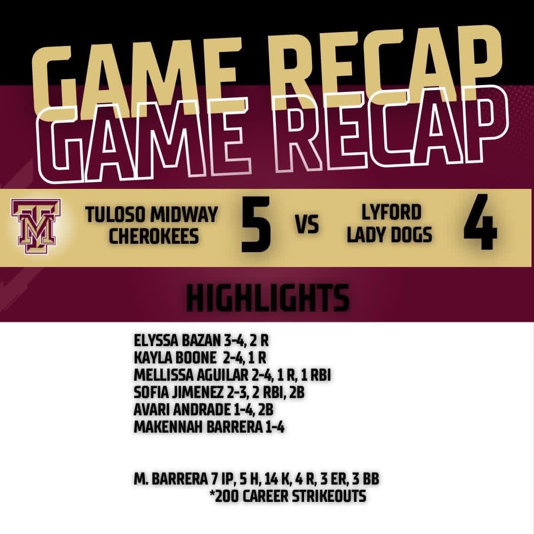 Cherokee Softball tweet media