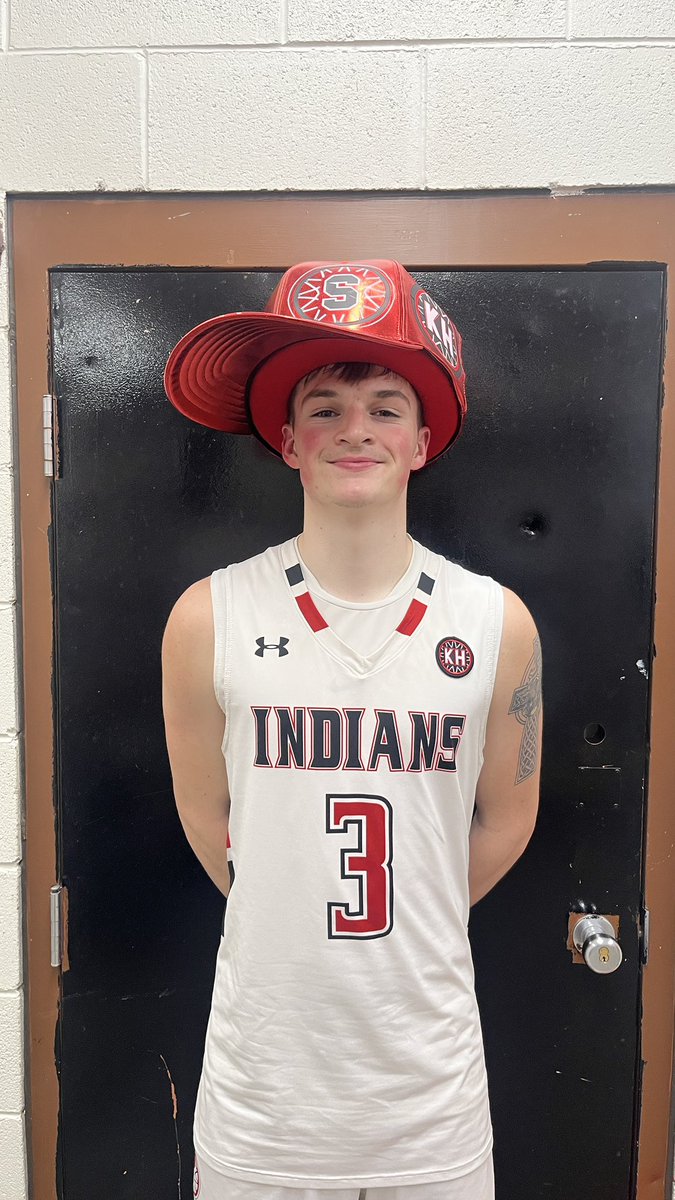 BurgHoops's tweet photo. Tonight’s Culture Cap goes to @nick_glatfelter with 18 points and 17 rebounds in an opening round state playoff win over Salida. 

Different Here. #CultureCap #BurgHoops https://t.co/J7ZmKm3mUk