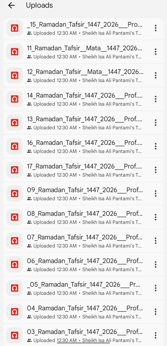 AysheertG's tweet photo. Sheikh Isa Ali Pantami's Tafsir 2026 Audio. Here is the link for access to the complete Tafsir. Not more than 25MB each Audio. 

https://t.co/hfIuzfLjXe https://t.co/Xntj65ewM3