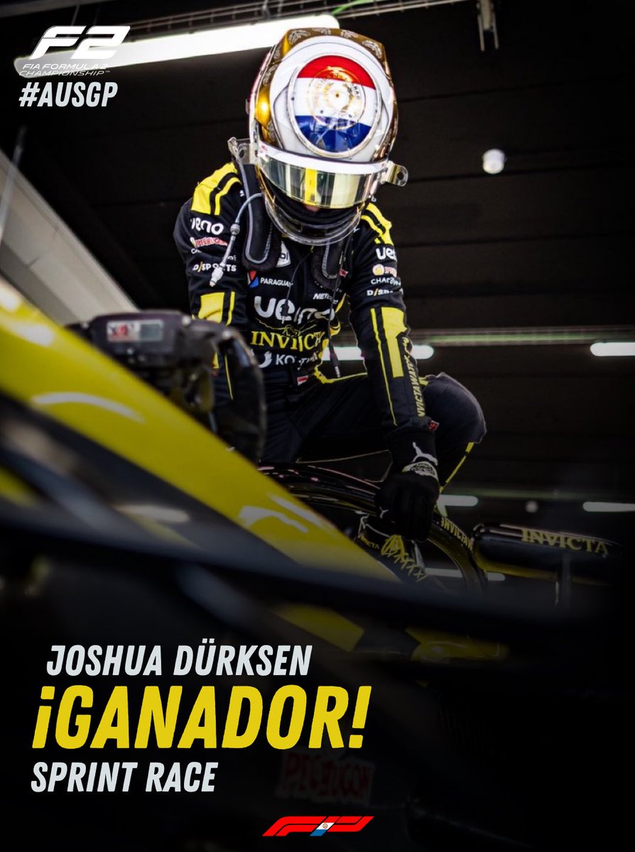 🥇JOSH VENCE EN LA SPRINT DE AUSTRALIA 

🇵🇾El piloto guaraní se repuso rápido de su largada para tomar la punta e ir por su primera victoria con Invicta.

🤙Arrancamos con el pie a fondo y más tarde vamos por la remontada en la Feature desde las 21:25🇵🇾

#F2 | #AusGP