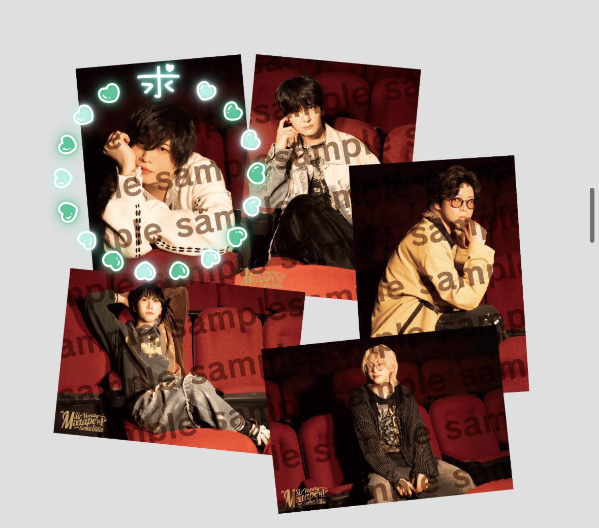 yuiaramaki's tweet photo. Sir Vanity sirvanity“Mixtape#1”
ブロマイドセット

譲→中島さん、渡辺さん、桑原さん、梅原さん

求→斉藤さん

3セット購入予定です。
7日又は8日現地交換でお願いいたします。
お気軽にお声掛けください。 https://t.co/V5cUIsdon0