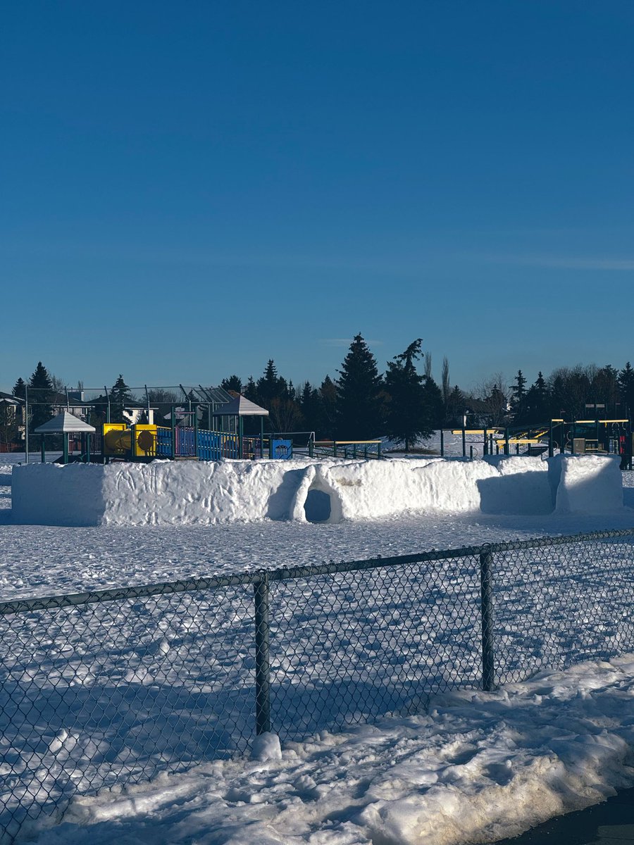 ReviewOfHockey's tweet photo. Too much snow? Kids doing a great job.
#Winter #OutsidePlay #Snowfort https://t.co/ecBQfdbqie