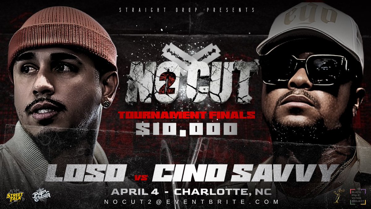 TOPBIZZY's tweet photo. @StraightDropLLC Presents No Cut 2 
Announcement #7
@EverythingLoso vs @cino3xs 
TOURNAMENT CHAMPIONSHIP
$10,000 on the line. WHO WILL WIN?

https://t.co/bQbLQuqDvy

https://t.co/bPrnNDMpg1

#StraightDropMedia #StreetTalkEnt https://t.co/JdOKPJkojb