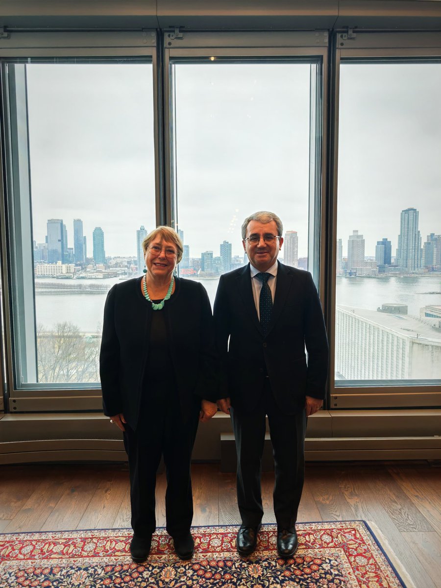 Amb. Yıldız met with H.E. Michelle Bachelet, Former President of Chile and joint candidate of Chile, Brazil and Mexico for the position of UN Secretary General.