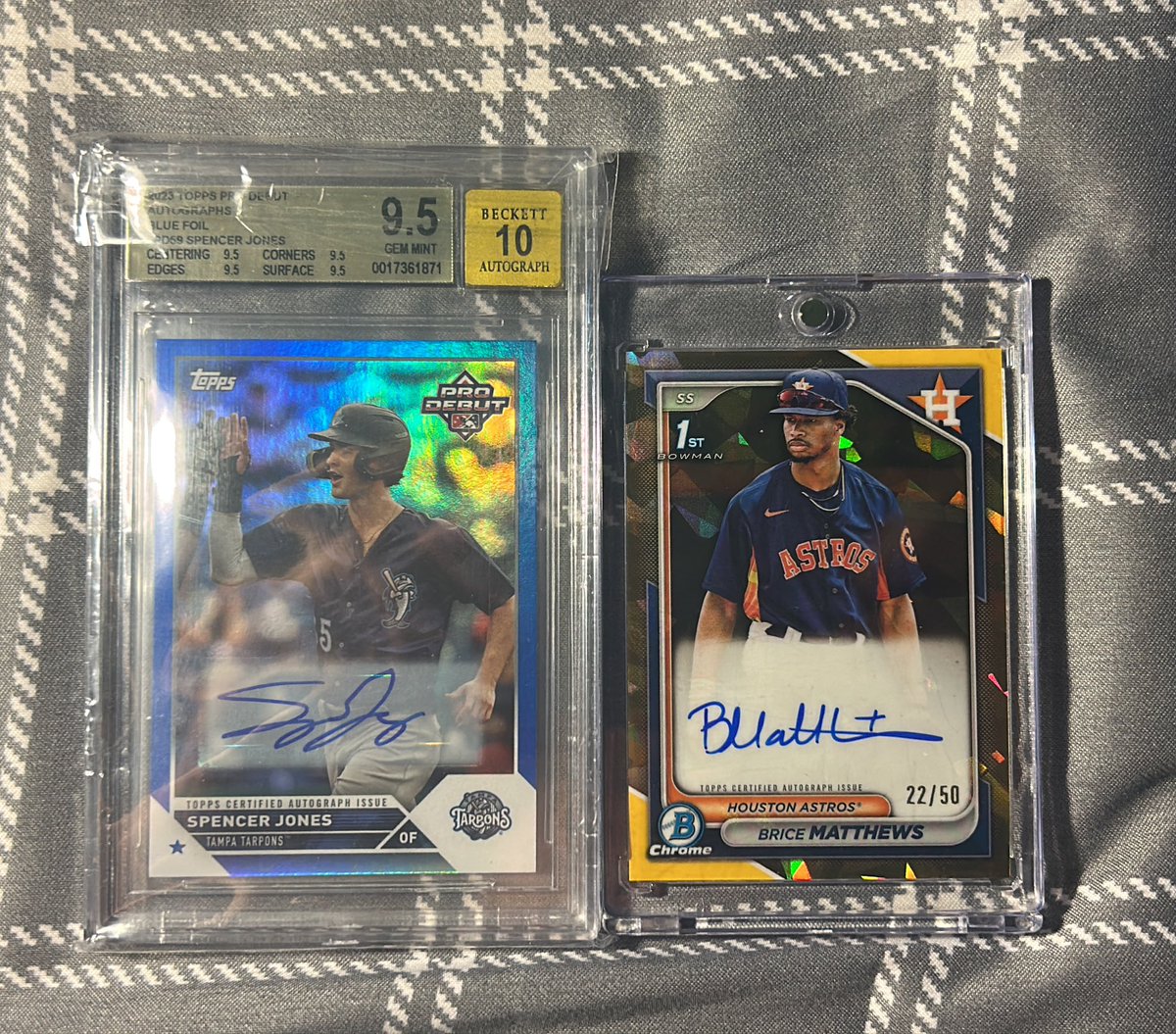 Anyone want to take these off my hands. $140 Spencer Jones, $200 Brice Matthews
OBO <a href="/HobbyRetweet_/">Hobby Retweet</a>