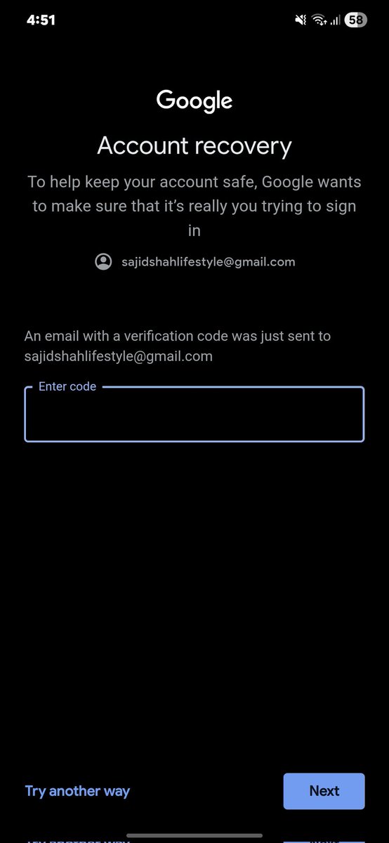 Oreosajid_shah's tweet image. I am writing to report a critical issue with my account recovery for: sajidshahlifestyle@gmail.com

Please help me update my recovery options or provide an alternative way to verify my identity so I can regain access to my account.
#Googlehelp #Gmail #Androidhelp #AccountRecovery