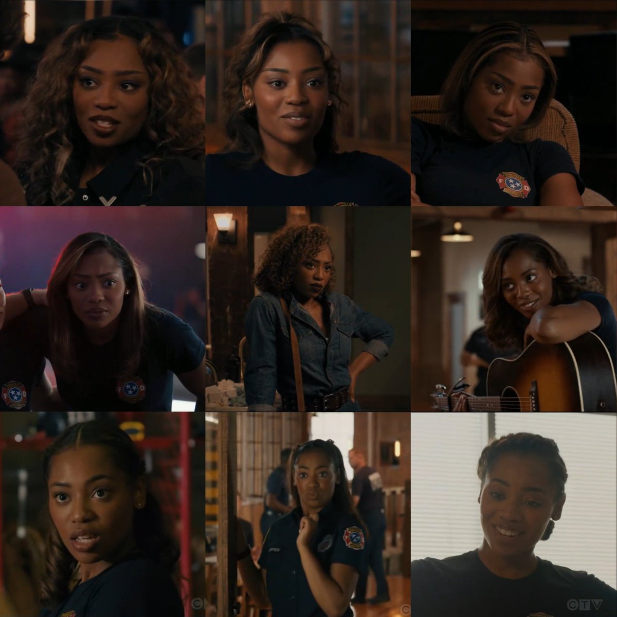 eddied1az's tweet photo. taylor's different hairstyles throughout the first season of #911Nashville 🤍 a literal goddess https://t.co/7qelOiS7sm