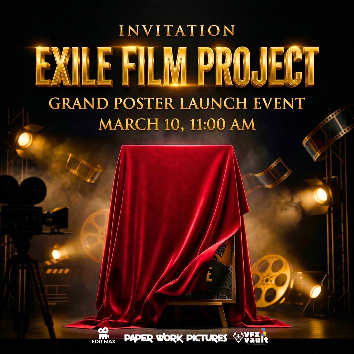 paperwork1155's tweet image. The stage is set for something exciting. 🎬✨
🗓 March 10
⏰ 11:00 AM

#ExileFilmProject #PosterLaunch #FilmLaunchEvent #TollywoodUpdates #CinemaAnnouncement #MovieLaunch #FilmProject #FilmIndustry #PosterLaunchEvent #NewFilmAnnouncement #IndianCinema #FilmEvent #TollywoodCinema