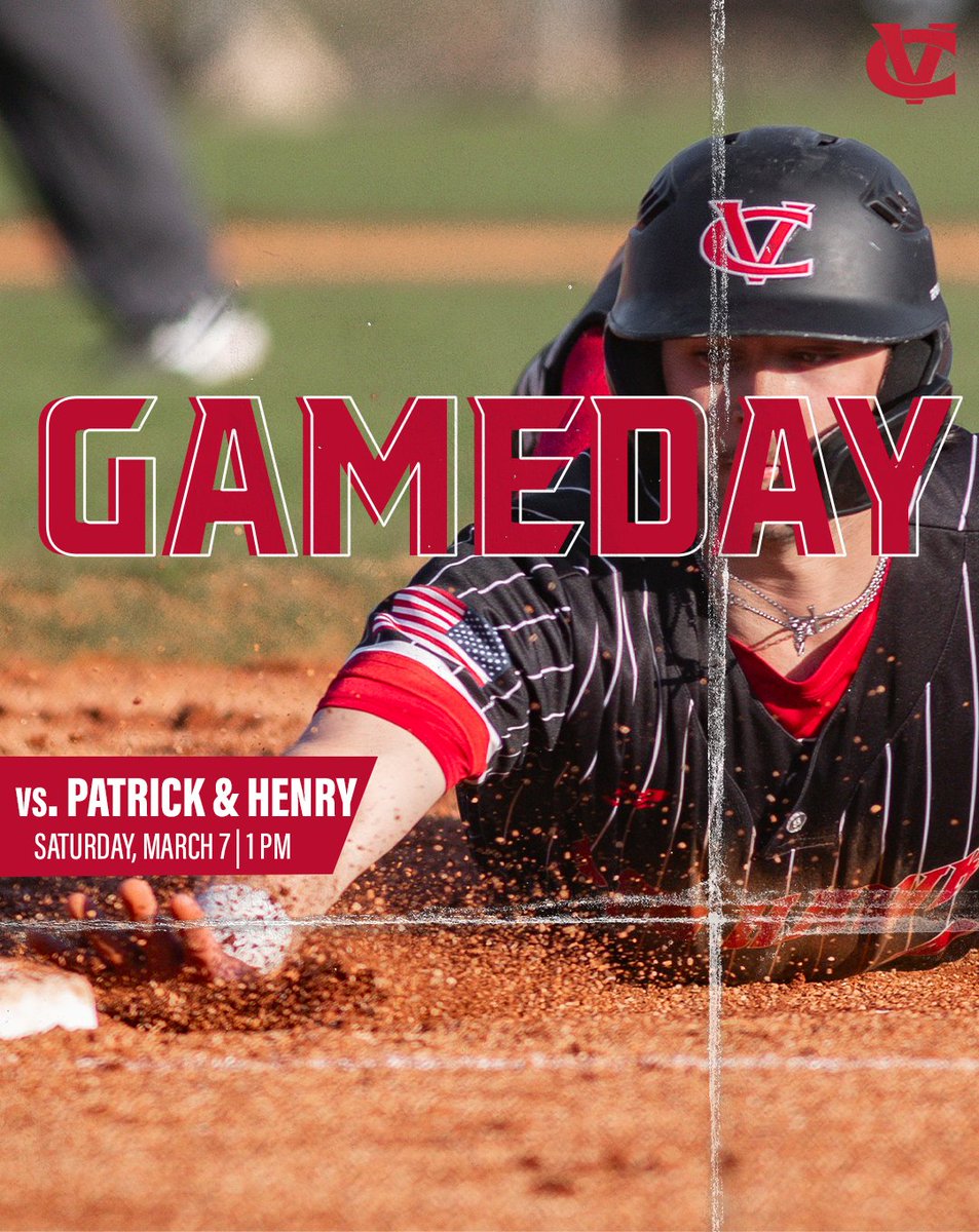 CVRedHawks's tweet photo. ⚾️ RED HAWK BASEBALL GAME DAY ⚾️

🆚 Patrick &amp; Henry
📍Henkel-Alley Field (Hickory, N.C.)
⏰ 1 PM (DH)
📺 https://t.co/Cco8A03hTz

#RedHawkNation #Reg10n @CVCCBaseball https://t.co/rwQPJMUpEn