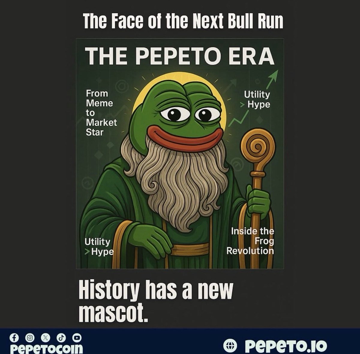 Every bull run has a hero. 🐸

This time, it’s the God of Frogs, $PEPETO. 👑💚

Don’t miss the one destined to lead the next cycle. ⚡️

🔥 209 % staking rewards for holders

To invest, make sure to use only the official website🔗: pepeto.io 🐸

🎁 Join the $700K