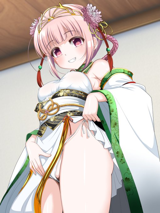 ご依頼作品を納品しましたので公開します💛
PCゲーム「千の刃濤、桃花染の皇姫」
翡翠帝ちゃんのチラ見せ描きました( *'艸`)❤

ほれほれ～ 