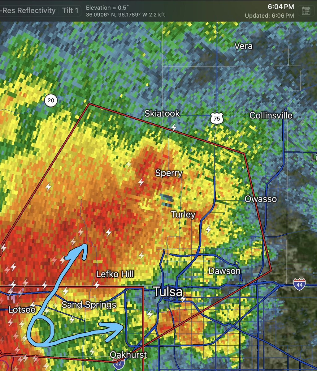 USWeatherExpert's tweet image. #Tornado warning for north #Tulsa and surrounding area.