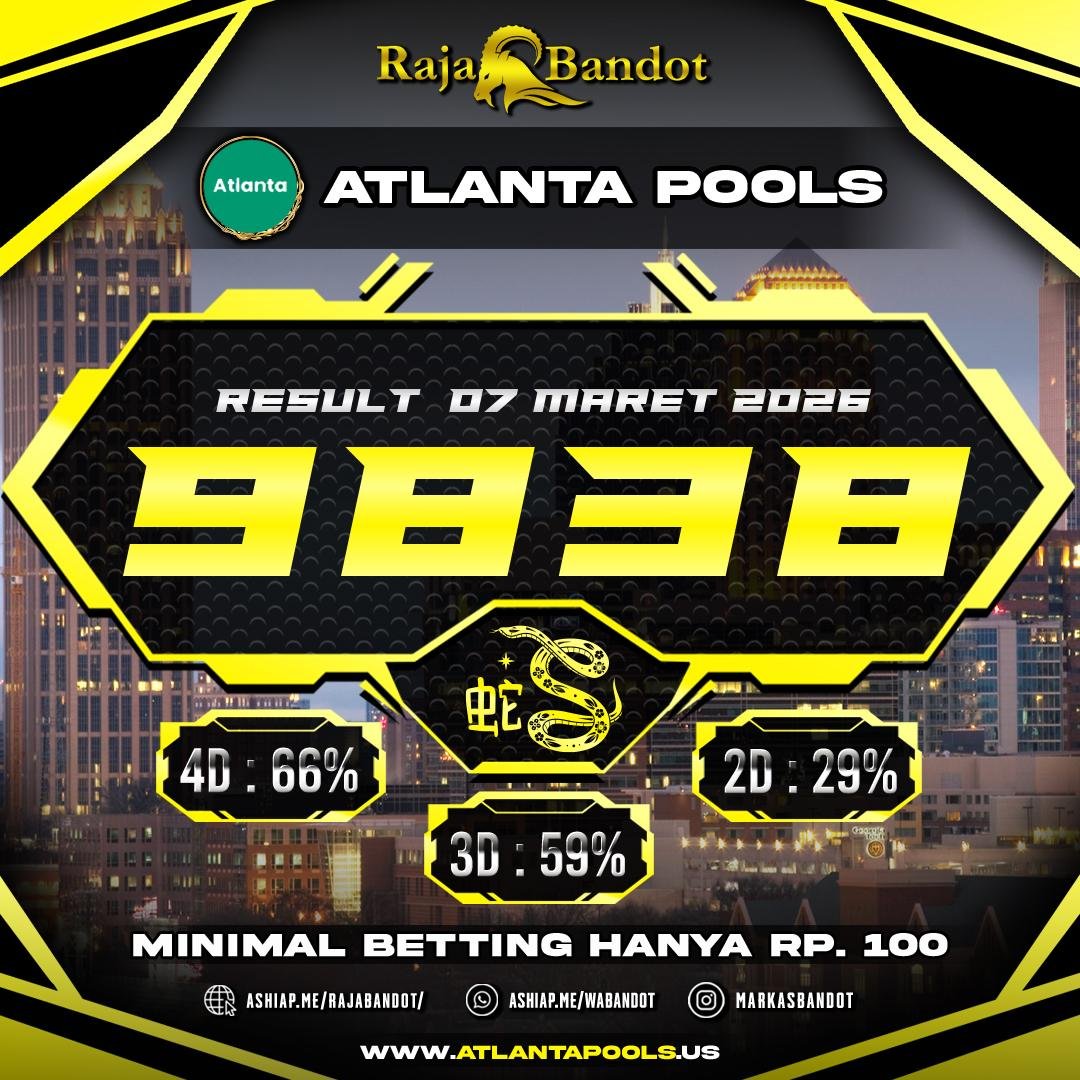 RAJABANDOT999's tweet image. ✨ INFO LENGKAP PENGELUARAN ATLANTA ✨ 
RESULT  : 🔥 9838 🔥 
SHIO :  ULAR 
TANGGAL :07 MARET 2026

SELAMAT KEPADA PEMENANG SALAM JACKPOT #ATLANTAPOOLS  #RAJABANDOT_OFFICIAL2