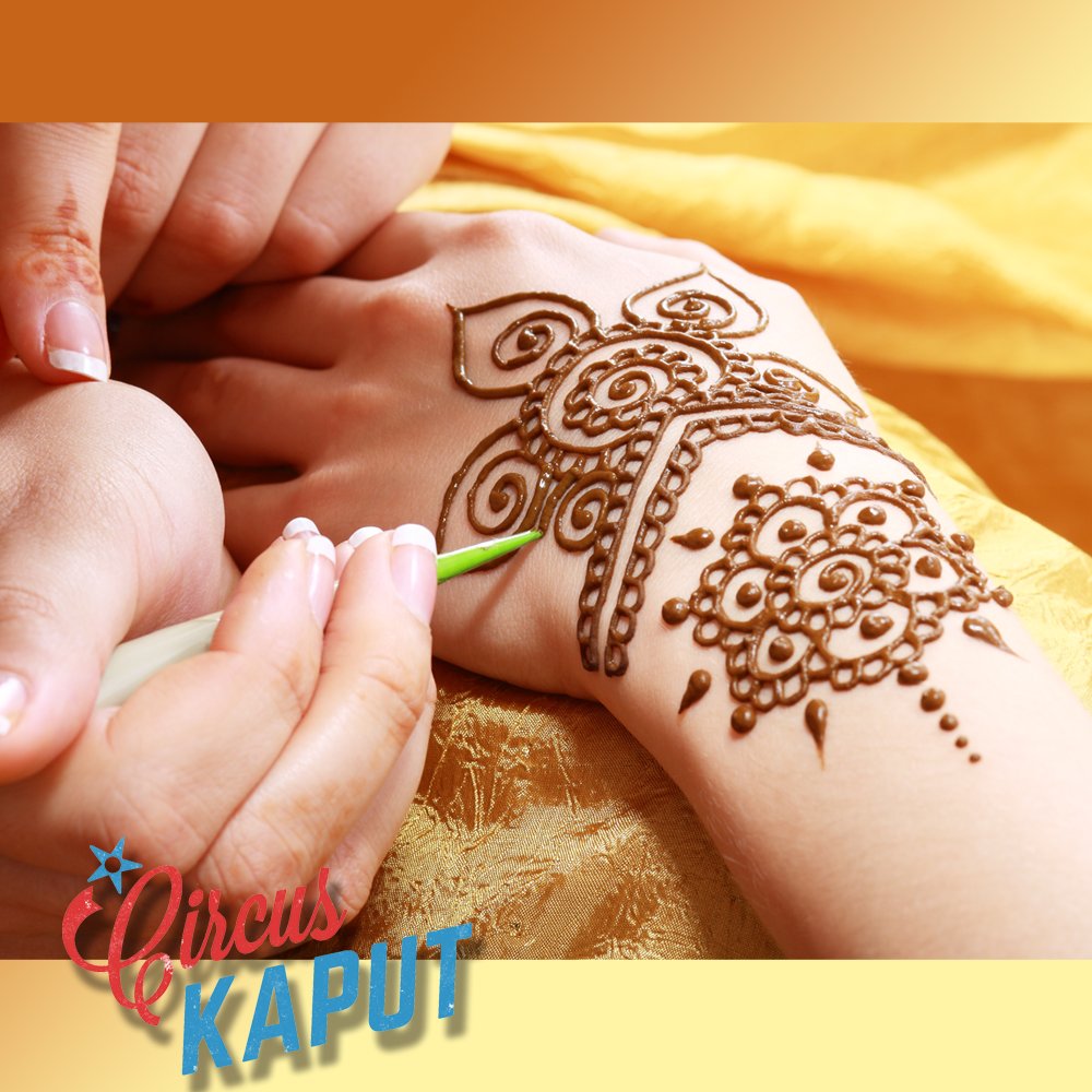 Henna tattoos make your event special and memorable! 💫 Booking now for Spring events! #circuskaput #henna #hennatattoos #stlouis